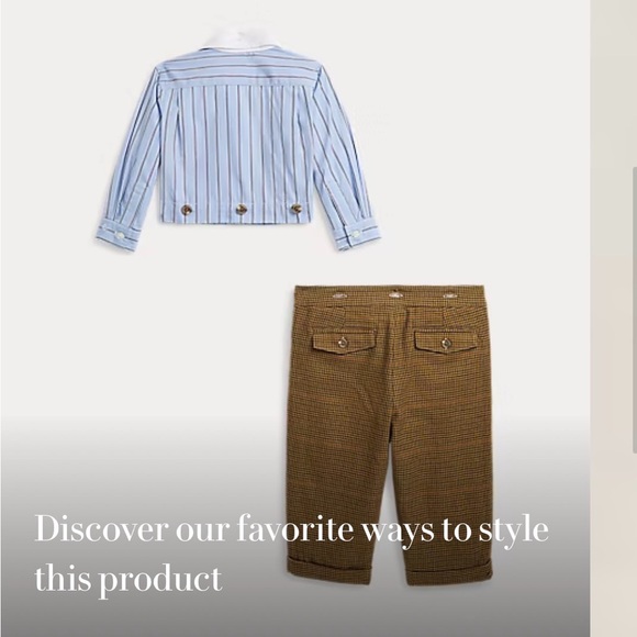 NWT Baby Boy RALPH LAUREN 100% Cotton Shirt & Houndstooth Pant Gift Set Size 12M - Picture 6 of 9